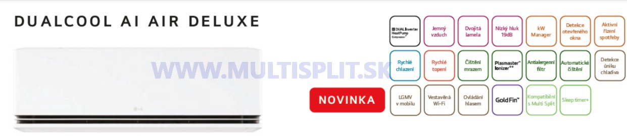 klimatizacia LG ai air deluxe H09S1DA ikony funkcii