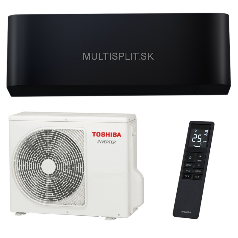 Klimatizácia Toshiba Shorai Curve Black 2,5kW RAS-B10P2KVSGB-E set