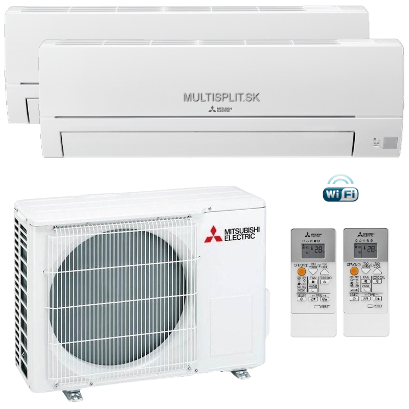 Mitsubishi HR multisplit 2x 3,5kW + vonkajšia 5kW
