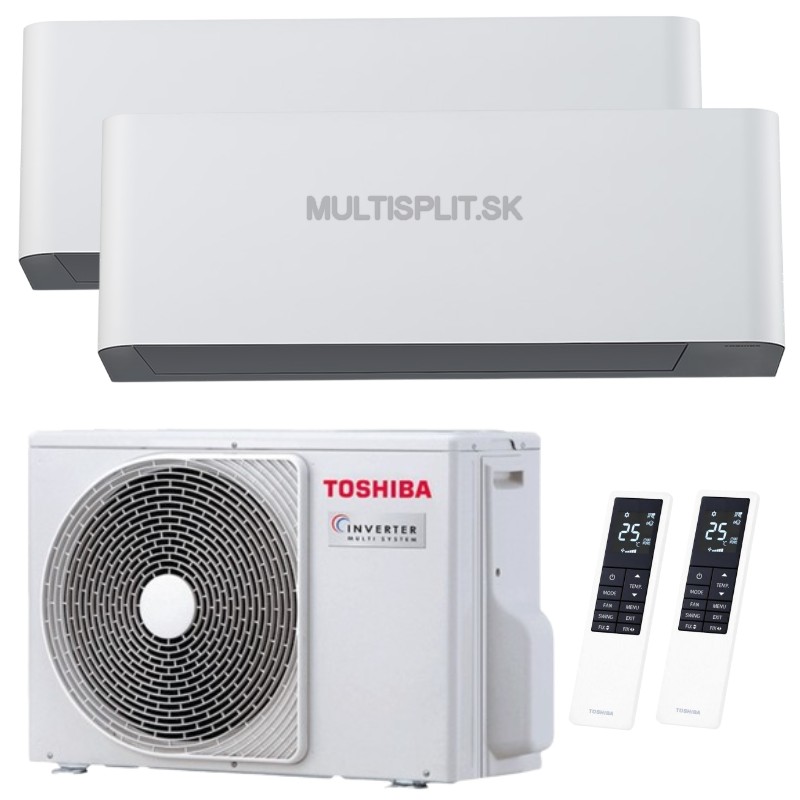 Toshiba Shorai Curve White multisplit 2x 3,5kW + vonkajšia 5,2kW